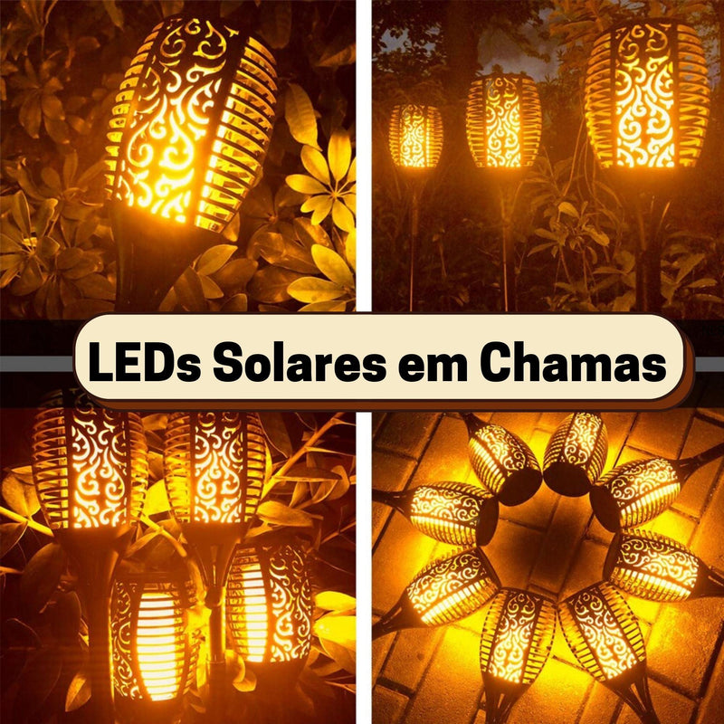 LEDs em Chamas - 100% À Energia Solar