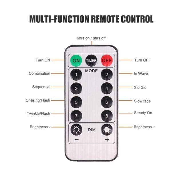 Cortina de Luzes natalinas com controle remoto